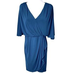 Suzi Chin for Maggie Boutique Dark Teal Casual Dress